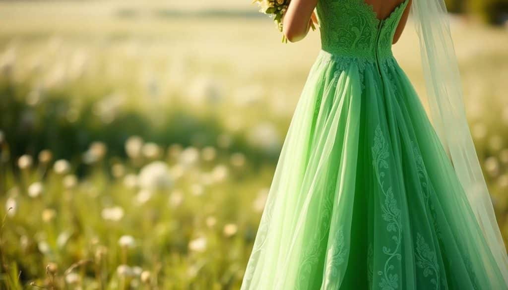 Brautkleid in Grün online kaufen