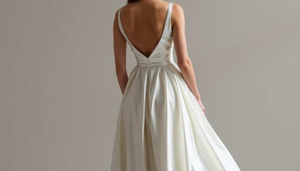 Brautkleid schlicht elegant Satin online kaufen