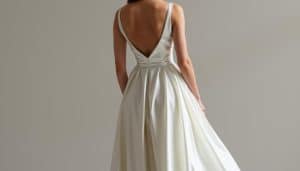 Brautkleid schlicht elegant Satin online kaufen