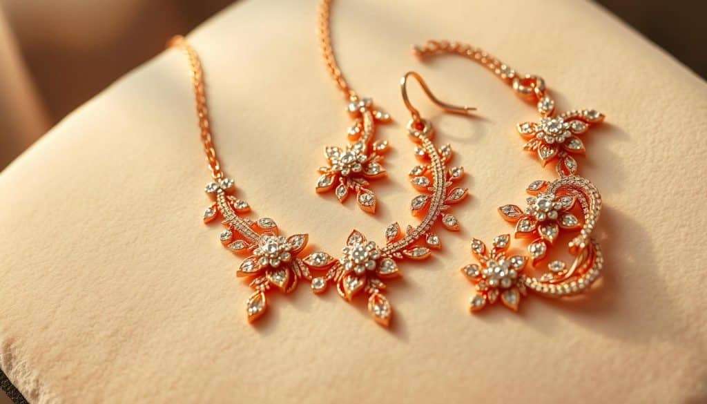 Brautschmuck Rosegold Set online kaufen