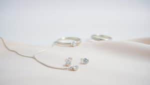 Brautschmuck Set Silber schlicht online kaufen