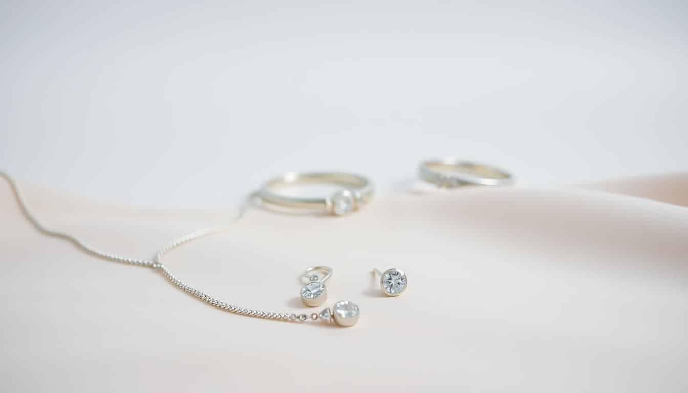 Brautschmuck Set Silber schlicht online kaufen