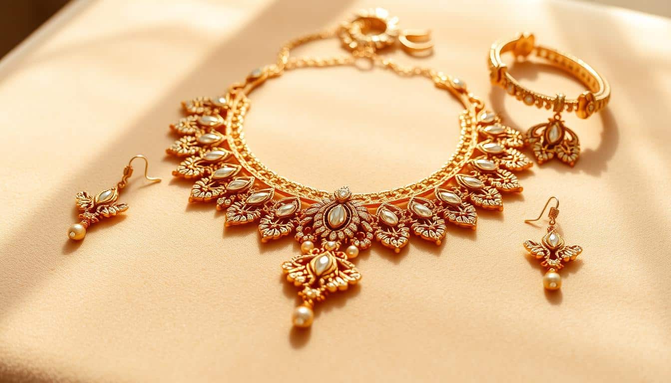 Brautschmuck Set aus Gold online kaufen