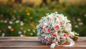 Brautstrauß und Blumen für die Hochzeit