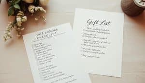 Checkliste Hochzeitsgeschenke & Geschenkeliste