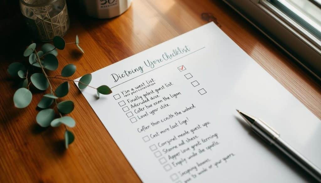 Checkliste für die letzte Woche vor der Hochzeit