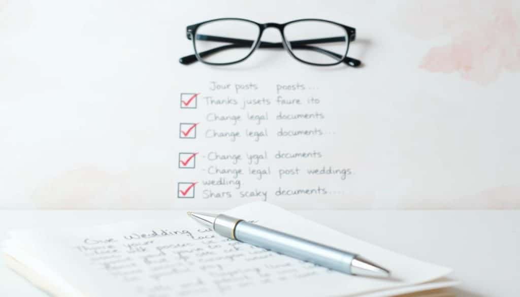 Checkliste für nach der Hochzeit