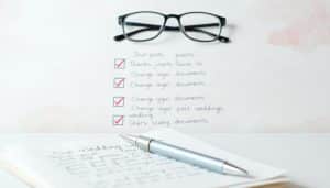 Checkliste für nach der Hochzeit