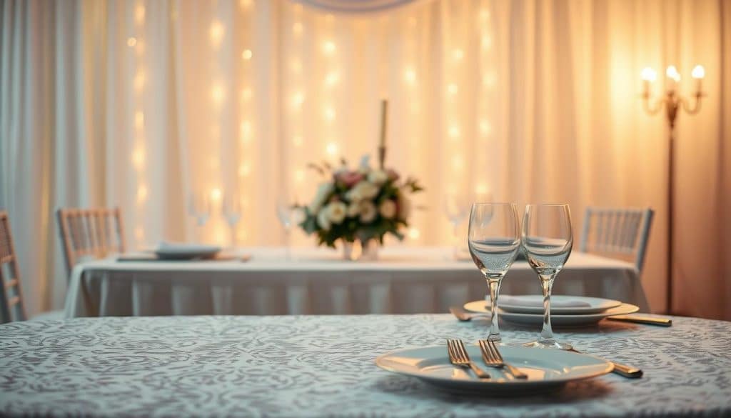 Den Brauttisch romantisch in Szene setzen