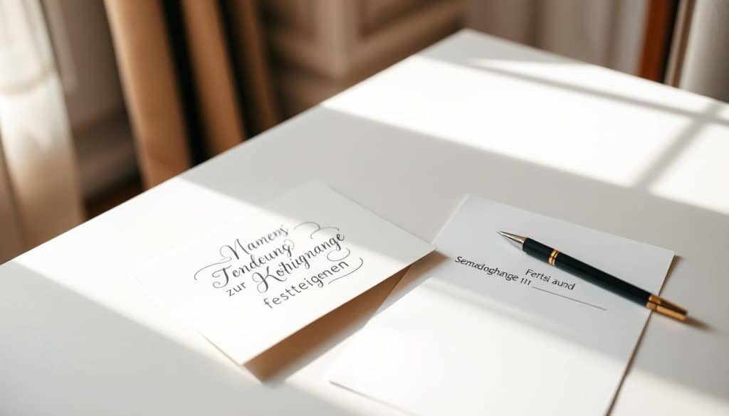 Namensänderung zur Hochzeit festlegen