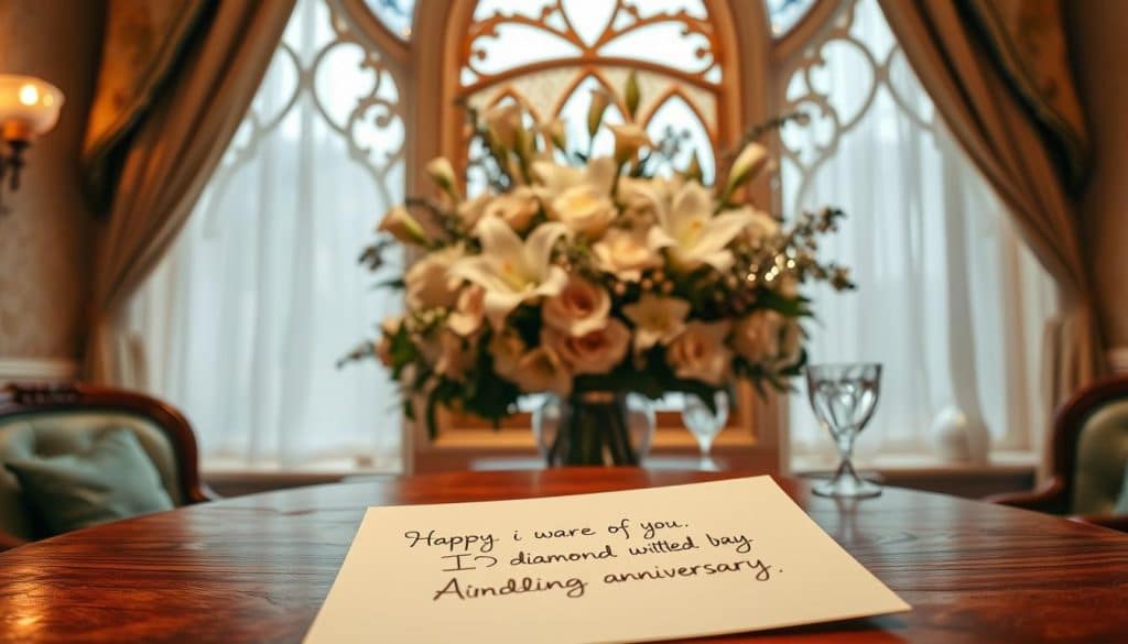 Was schreibt man zur diamantenen Hochzeit?